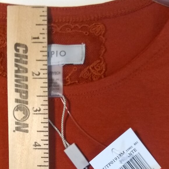 ✨ Cupio Juliana Fitted Blouse XS Picante Long Sleeve  (NWT) – MSRP $48 ✨ - Picture 6 of 13